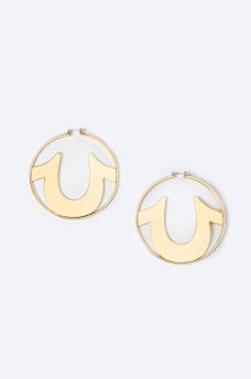 XL HORSESHOE HOOP EARRING