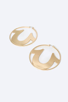 XL HORSESHOE HOOP EARRING