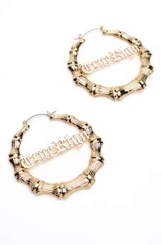 BAMBOO HOOP EARRINGS