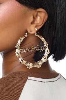 BAMBOO HOOP EARRINGS