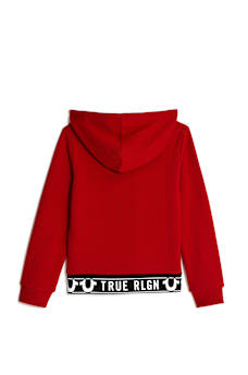 GIRLS LOGO TRIM HOODIE