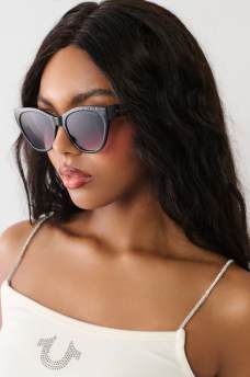CRYSTAL CAT EYE SUNGLASSES, image 2