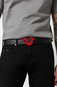 CRYSTAL HORSESHOE BUCKLE BELT