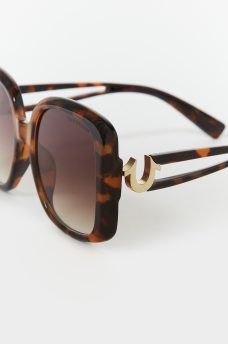 OVERSIZED ROUND TORTOISESHELL SUNGLASSES, image 2