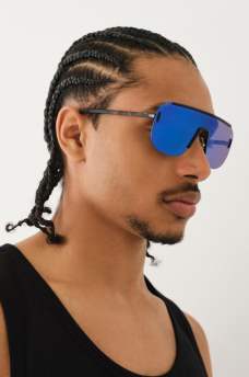 SHIELD AVIATOR TORTOISESHELL SUNGLASSES, image 2