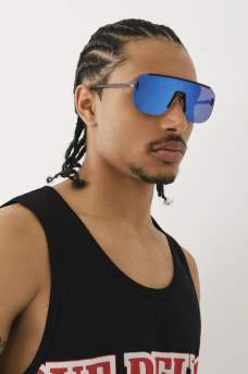 SHIELD AVIATOR TORTOISESHELL SUNGLASSES