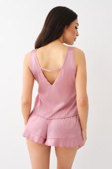 CRYSTAL SATIN TANK & SHORT PAJAMA SET , image 6