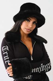 FAUX FUR BUCKET HAT, image 3