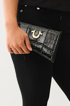 FAUX CROC LEATHER CHAIN BAG, image 4