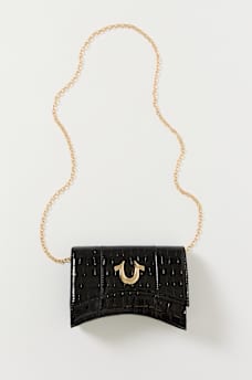 FAUX CROC LEATHER CHAIN BAG, image 5