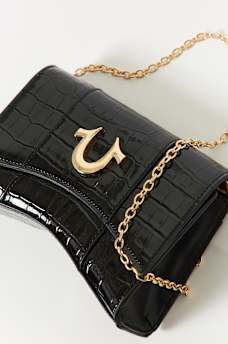 FAUX CROC LEATHER CHAIN BAG, image 7