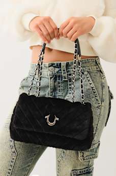PLUSH HORSESHOE CHAIN SHOULDER BAG, image 1