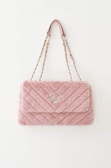 PLUSH HORSESHOE CHAIN SHOULDER BAG