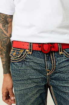 CINTUR&Oacute;N CON HEBILLA DE HERRADURA Y PUNTADA DE HILO, image 2