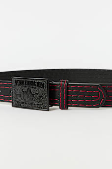 CINTUR&Oacute;N DE CUERO CON COSTURA BIG T, image 4