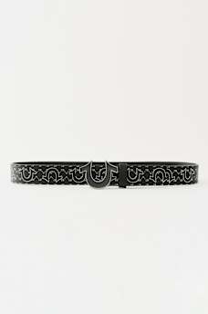 SILVER EMBOSSED HORSESHOE BUCKLE BELT, image 3