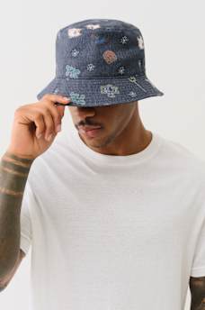 GROOVY DENIM BUCKET HAT, image 1