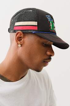 EMBROIDERED LOGO TRUCKER HAT, image 3