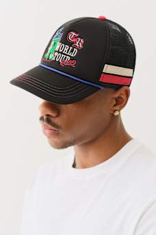 EMBROIDERED LOGO TRUCKER HAT, image 4