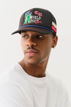 EMBROIDERED LOGO TRUCKER HAT, image 1