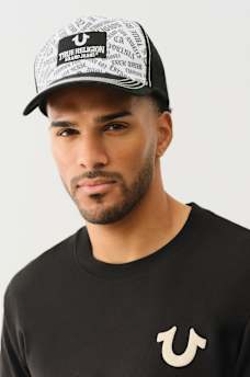 ALLOVER LOGO TRUCKER HAT, image 1