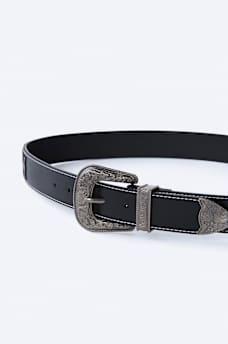 BLACK OLD TOWN LOGO BELT
