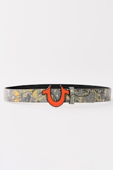 CAMO PRINT HORSESHOE BUCKLE BELT, image 2