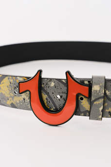 CAMO PRINT HORSESHOE BUCKLE BELT, image 3