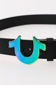 IRIDESCENT HORSESHOE BUCKLE BELT, image 3