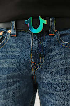 IRIDESCENT HORSESHOE BUCKLE BELT, image 1