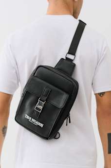 METAL CLASP LOGO SLING BAG, image 2