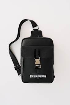 METAL CLASP LOGO SLING BAG, image 4