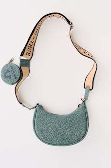 DENIM CRESCENT HOBO BAG, image 3