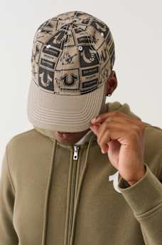 HORSESHOE ALLOVER PRINT BASEBALL HAT, image 2