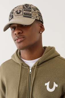 HORSESHOE ALLOVER PRINT BASEBALL HAT, image 1