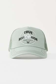 METALLIC BUDDHA LOGO TRUCKER HAT, image 2