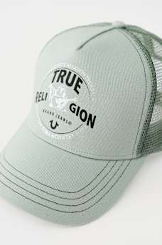 METALLIC BUDDHA LOGO TRUCKER HAT, image 4