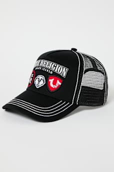 LOGO PATCH TRUCKER HAT, image 1