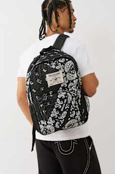 MOCHILA DE PAISLEY Y MEZCLILLA, image 1
