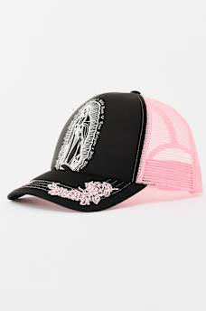 TRUE RELIGION X BELLA DOÑA EMBROIDERED GRAPHIC TRUCKER HAT, image 4