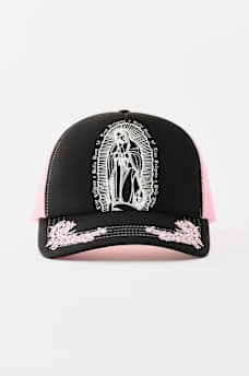 TRUE RELIGION X BELLA DOÑA EMBROIDERED GRAPHIC TRUCKER HAT, image 5