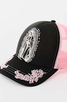 TRUE RELIGION X BELLA DOÑA EMBROIDERED GRAPHIC TRUCKER HAT, image 7