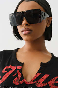 METAL HORSESHOE SHIELD SUNGLASSES, image 3