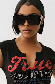 METAL HORSESHOE SHIELD SUNGLASSES, image 1