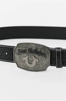 TRUE RELIGION X BELLA DOÑA EMBOSSED BELT, image 4
