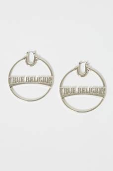 LOGO HORSESHOE HOOP EARRINGS, image 2