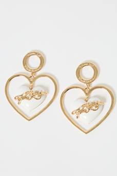 DROP LOGO HEART EARRINGS, image 4