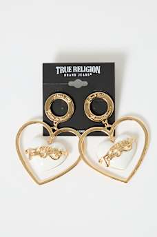 DROP LOGO HEART EARRINGS, image 5