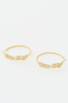 LOGO HOOP EARRINGS, image 3
