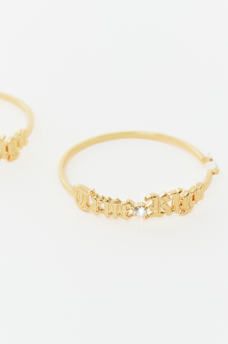 LOGO HOOP EARRINGS, image 4